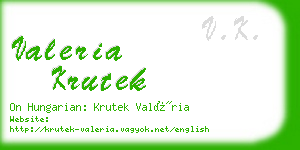 valeria krutek business card